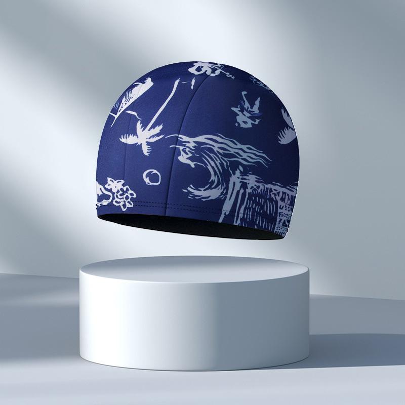 Waterproof Swimming Cap Protect Ears Long Hair Swim Pool Hat Sports Hat for Men Women with Ear Pockets High Elastic Bathing Caps