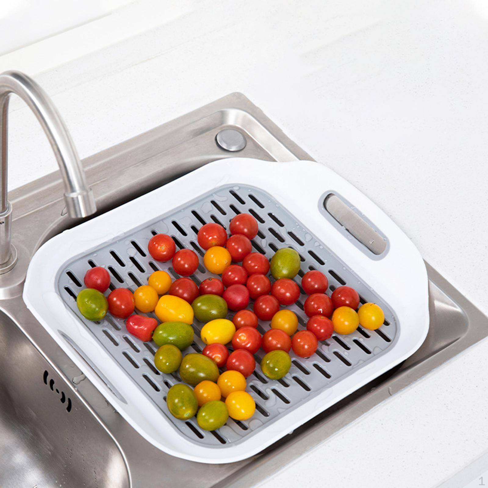 

over The Sink Strainer Basket Dish Drying Tray for Restaurant Cabinet Pantry