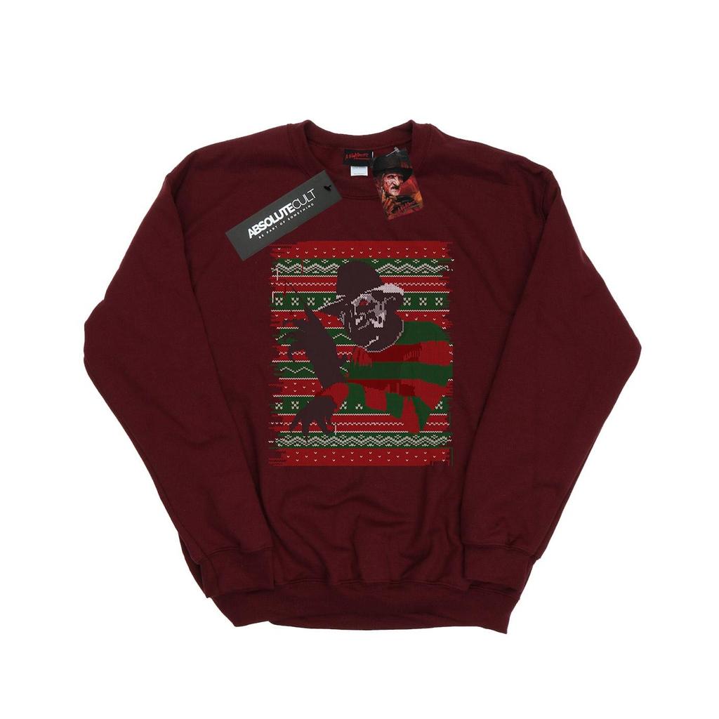 A Nightmare On Elm Street Mens Christmas Fair Isle Sweatshirt