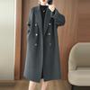 Women's Mid-Length Double-Faced Wool Coat, Spring/Autumn 2026, New Korean Style