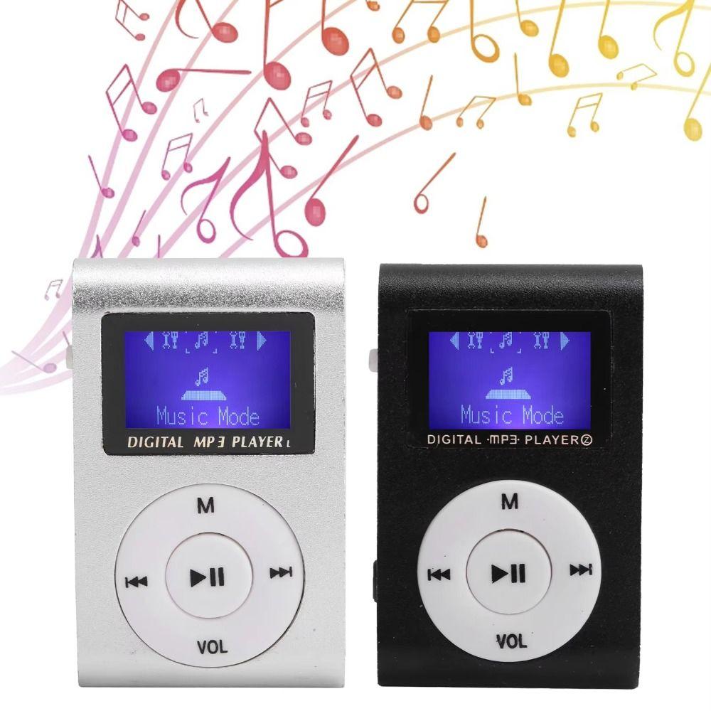 with LCD Screen Portable Mini MP3 Player Metal Clip Student Walkman  Listen Music