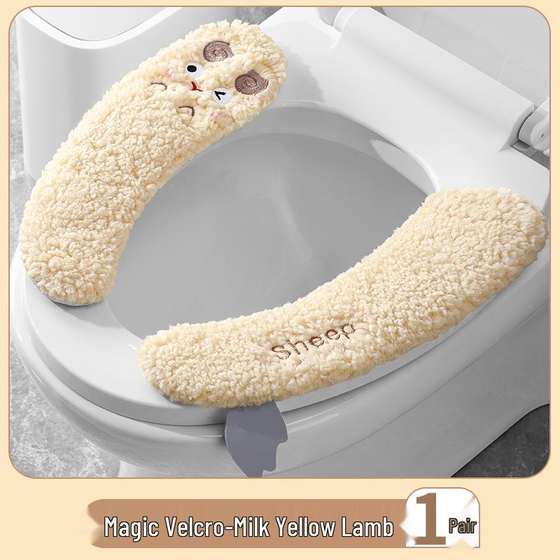 

Универсальная мультяшная утолщенная подушка для сиденья унитаза - Теплая клейкая накладка