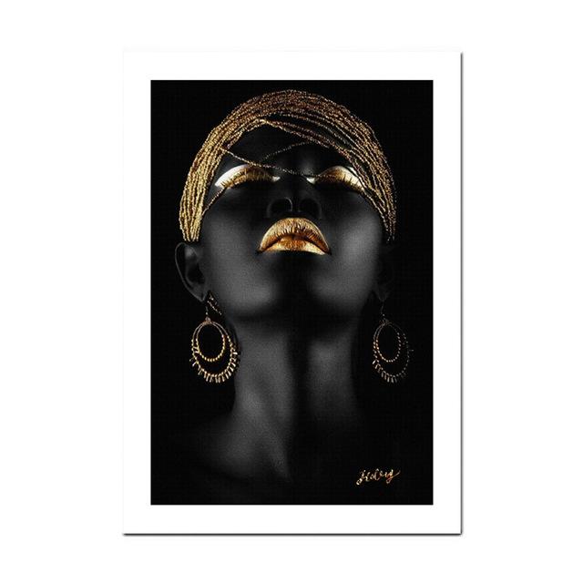 

Черно-золотая фигурка, украшение, картина, фон для дивана, настенная живопись, бар, паб, сексуальный светильник, роскошная подвесная картина на холсте 21*30cm