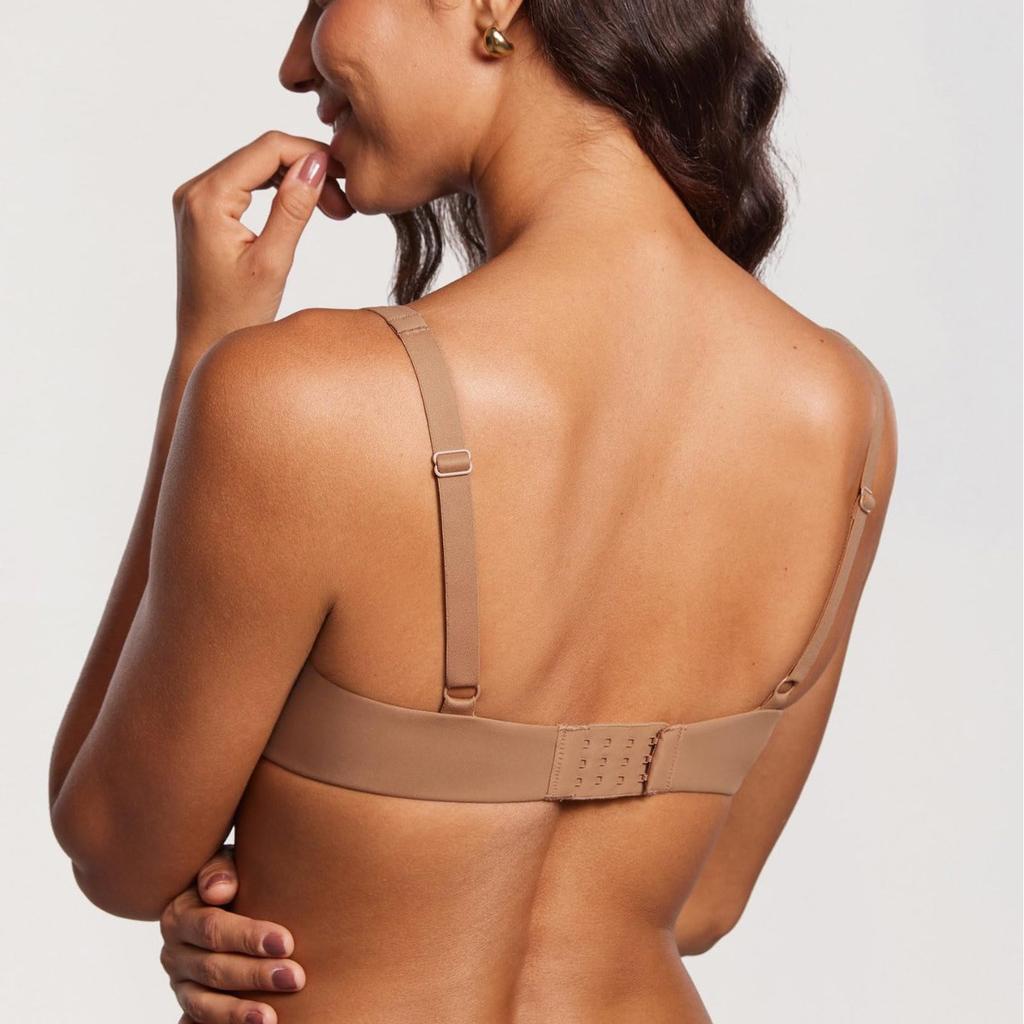 DOBREVA Unlined Balconette Bra for Women, with Underwire,