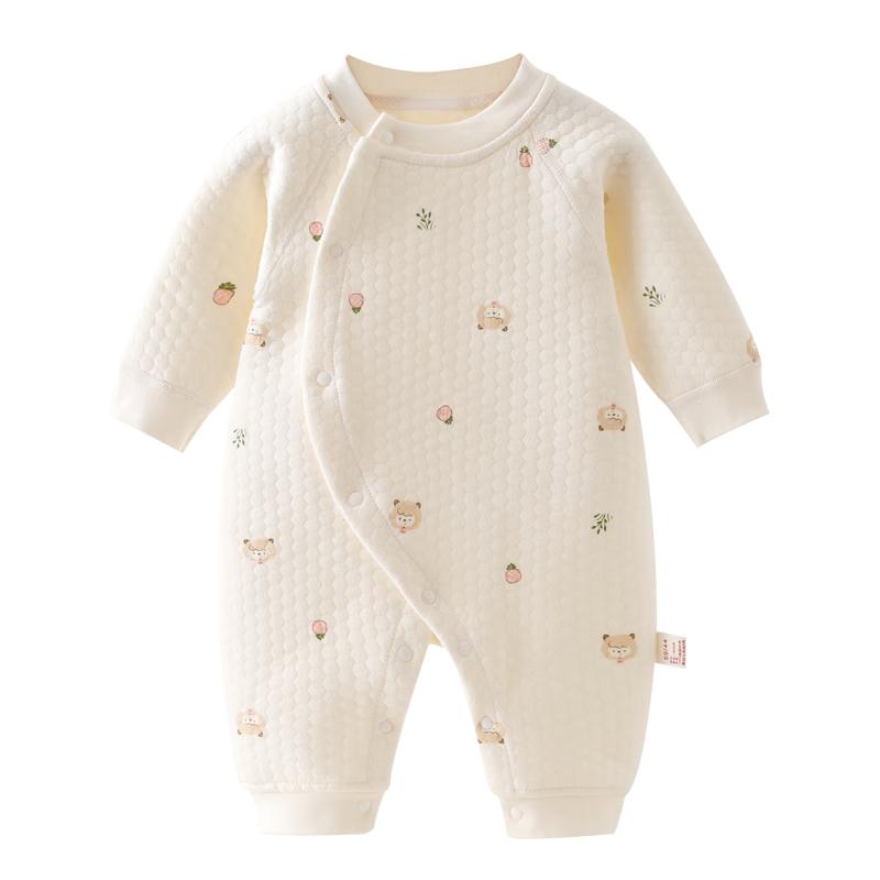 JOYNCLEON Baby Quilted Cotton Romper 66