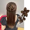 Haarklammer mit mattierter Textur, Blumendekor, dicke, dünne Haarspange, rutschfeste, matte Oberfläche, große Haarklammer für den Hinterkopf, Haar-Accessoires