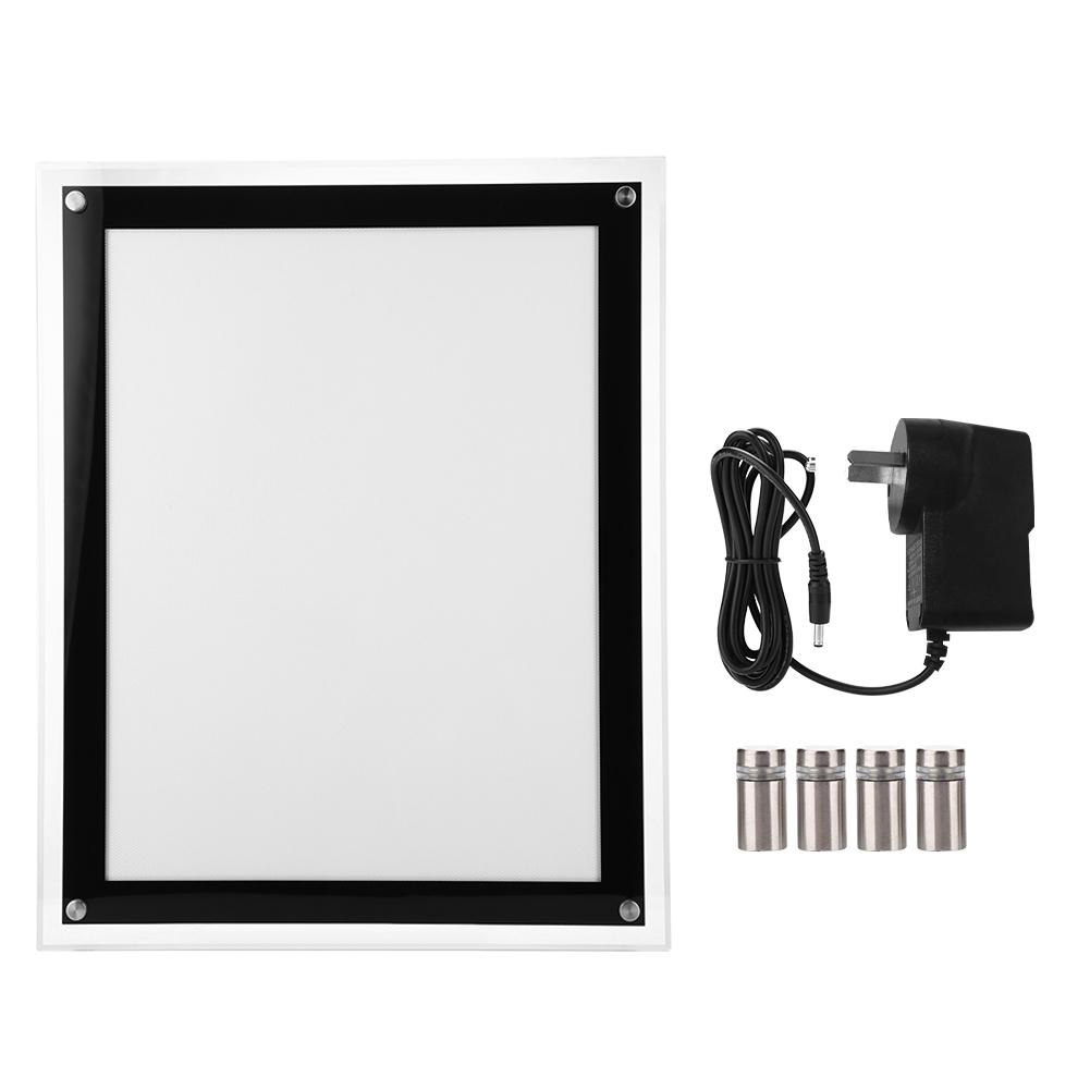 A3 LED Light Box Advertising Acrylic Snap Frame Backlit Board Poster Display (A3 )
