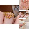 Elegant Vintage Gold Butterfly Ring For Women Featuring Unique Twisted Enamel And Open Design