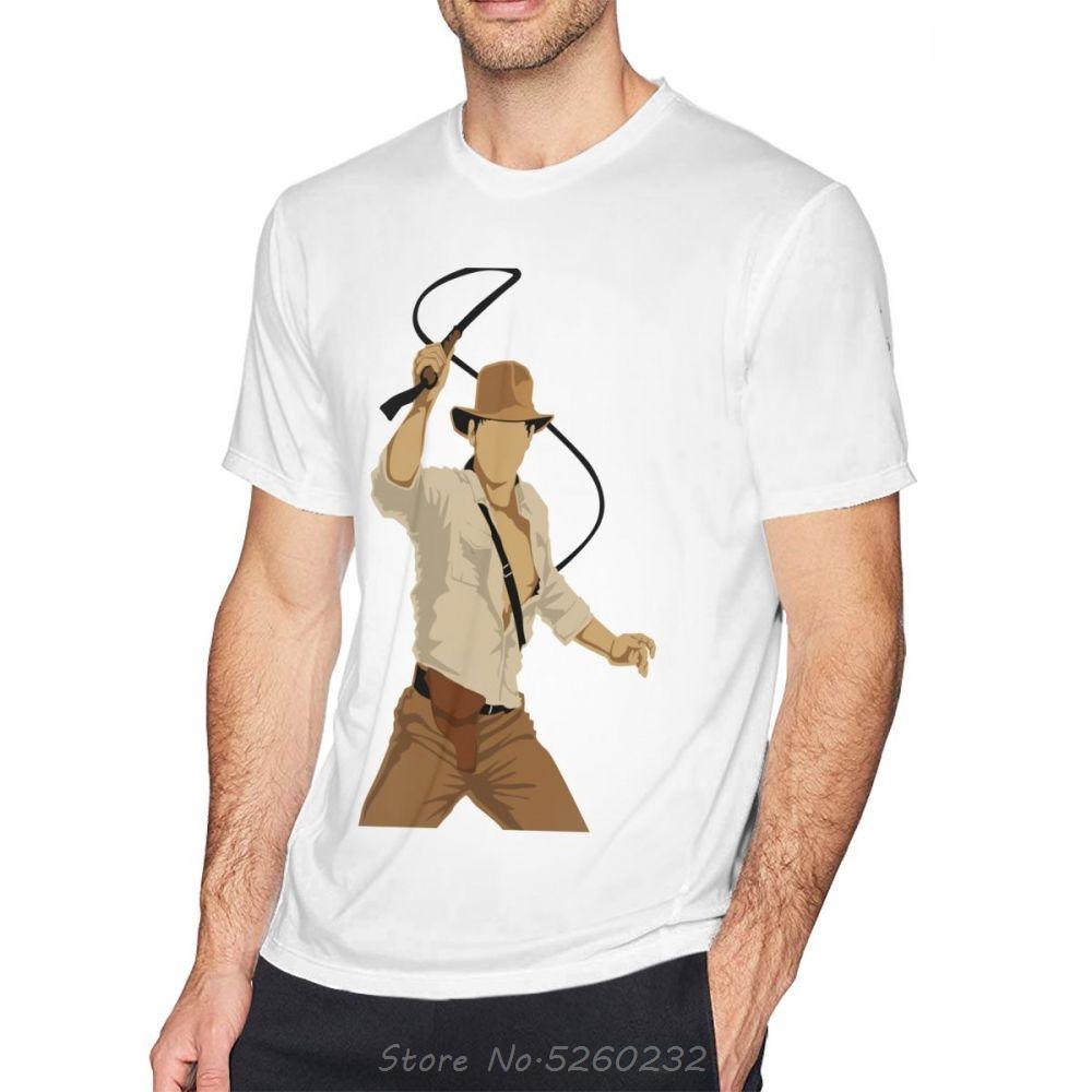 

Indiana Jones T Shirt Fortune And Glory T-Shirt Fashion Summer Cotton Tee Shirt Awesome Men Graphic Short-Sleeve Tshirt 4XL