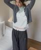 HAINT Bay Relaxed Wide Slacks_Charcoal