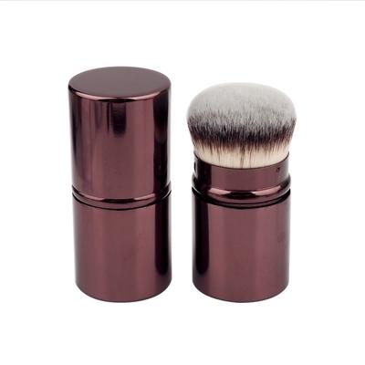 Retractable Foundation Brush Portable Makeup Brush with Dense Synthetic Bristles for Smooth Application and Easy Cleaning