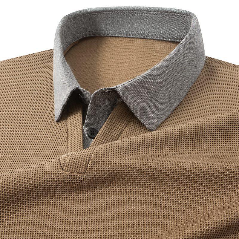 Two-piece T-shirt Shirt Collar for Men with Long Sleeves Layered Spring and Autumn Men's Fashion Base Shirt