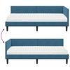 Corner Bed Frame with Mattress Other 2 Pcs Blue Velvet