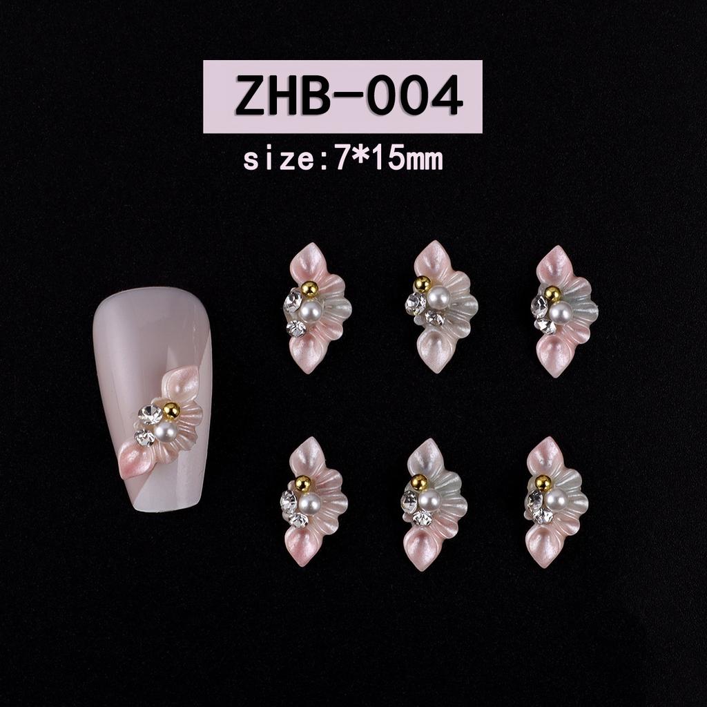 Nagelkunst Harz Diamant Schmuck Nagel Dreidimensionale Schnitzerei Diamant Schmuck Symphony Blume Tragen Nagelaufkleber