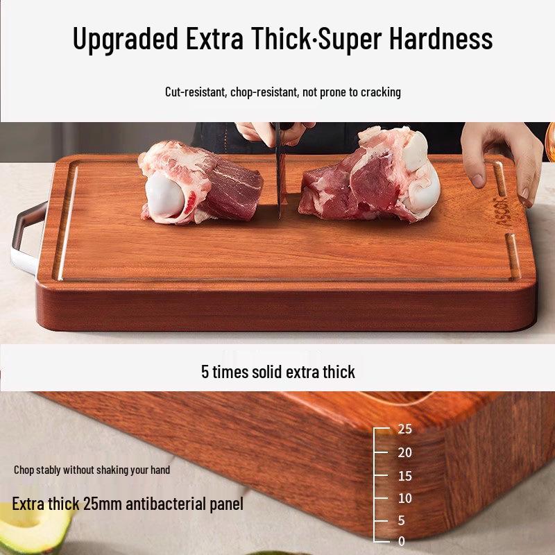 Wenge Wood Anti-Mold Antibacterial Solid Wood Cutting Board - Food Grade Household Kitchen Chopping Board