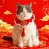 Dog New Year Collars Hand Woven Cat Scarf Red Tassel Fortune Spring Festival Decoration Pet New Year Accessories