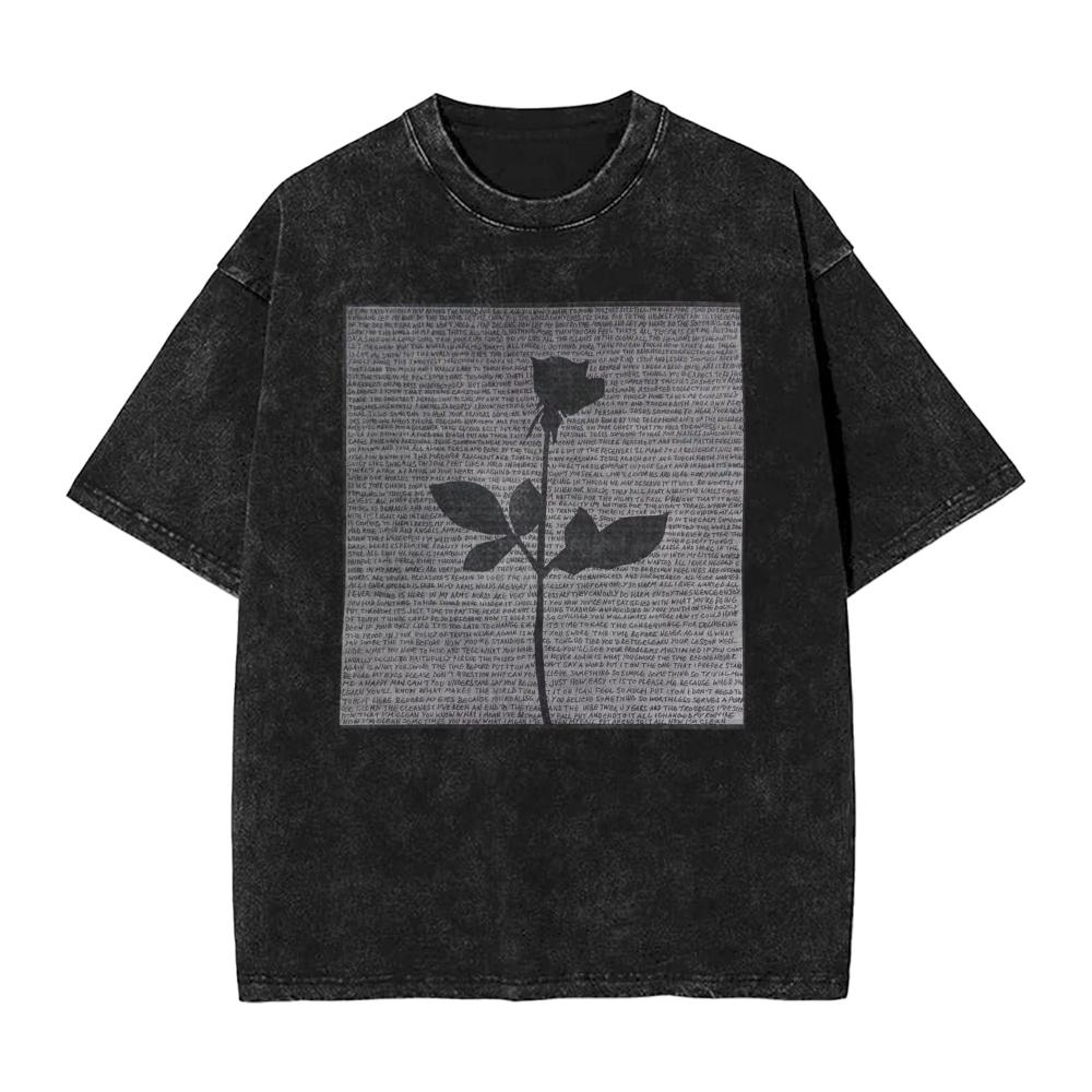 

New Summer Funny Depeche Mode TShirt for Men Women O Neck Cotton Washed T Shirt Short Sleeve Tees Adult Clothing 2XL