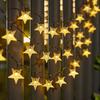New 5/7/12M Solar Star String Lights Outdoor  Solar Powered Fairy Lights  Christmas Patio Garden Yard Porch Wedding Decor
