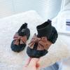 Girls fluffy shoes winter children's cotton shoes boys shoes plush bow classmate baby socks boots