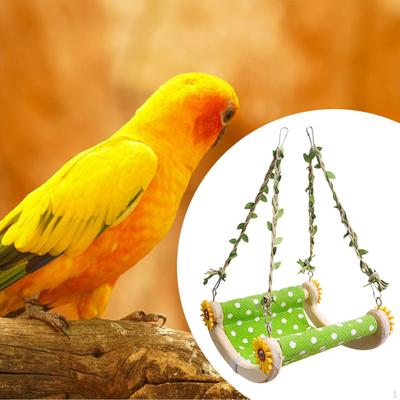 Jouet Balançoire pour Oiseaux Perroquet Hamac Suspendu Lit Sommeil Conures Soleil Jeu Escalade Perruche Ondulée