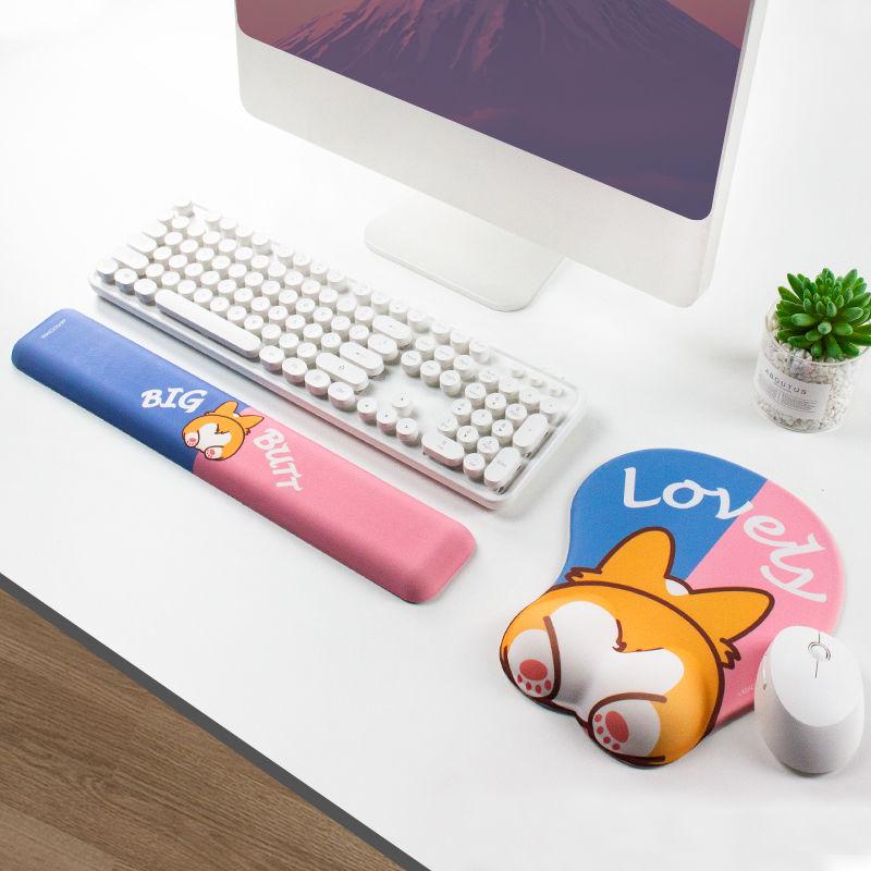 Cartoon Cute Girl 3D Silicone Mouse Pad with Wrist Rest for Office & Esports