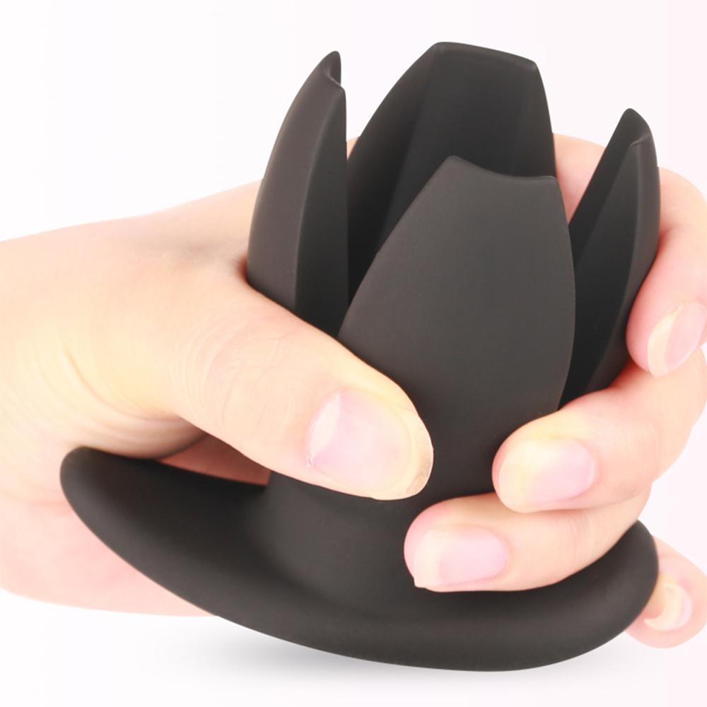 Silicone Anus Expander Butt Plug Hollow Out Anal Peeping Tools Adult Sex