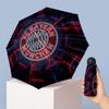 FC Bayern München Muster Gedruckter Mini 5-fach 8 Rippen Kompakter Regenschirm Winddicht Wasserdicht Leicht Tragbar Faltbar