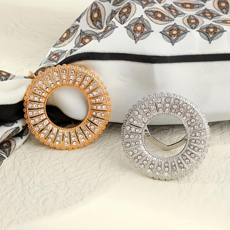 1PC Dual-purpose Silk Scarf Clip Brooch Multi-functional Pin, Women's Silk Scarf Buckle High-end Corner T-shirt Clothes Knotted Hem Decorative Brooch