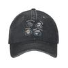 Gatos Amante del Café Gorra de Béisbol Vintage Desgastada Lavada Gorra Snapback para Unisex Mujeres Actividades al Aire Libre Gorras Ajustables Sombrero