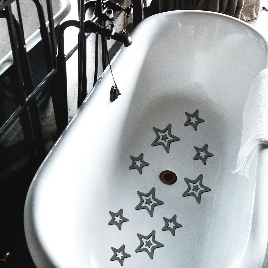 12 PCS Anti Slip Shower Tread Sticker Safety Bathtub Strips Adhesive Star Decals For Bath Tub Shower Stairs
