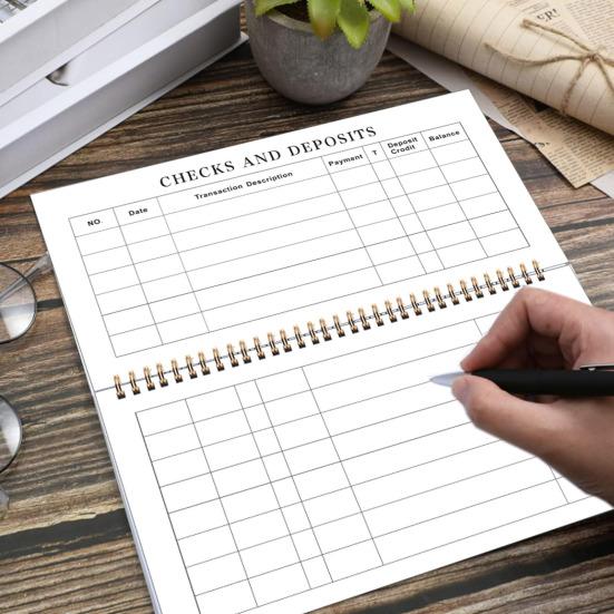 Checkbook Register Business Finance Management Ledger Transaction Registers Bank Check Register Book for Deposit Credit Card