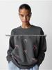 Women's Stylish Bow Print Thickened Pullover Hoodie for Autumn/Winter