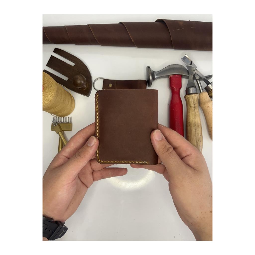 Echtleder-Geldbörse mit Karten- und Bargeldfach – personalisierter Namensdruck (SchlüsselanhängerGeschenk)