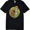 Scooby-Doo Men's Shag N Scoob Short Sleeve Tee Shirt, Black, Large