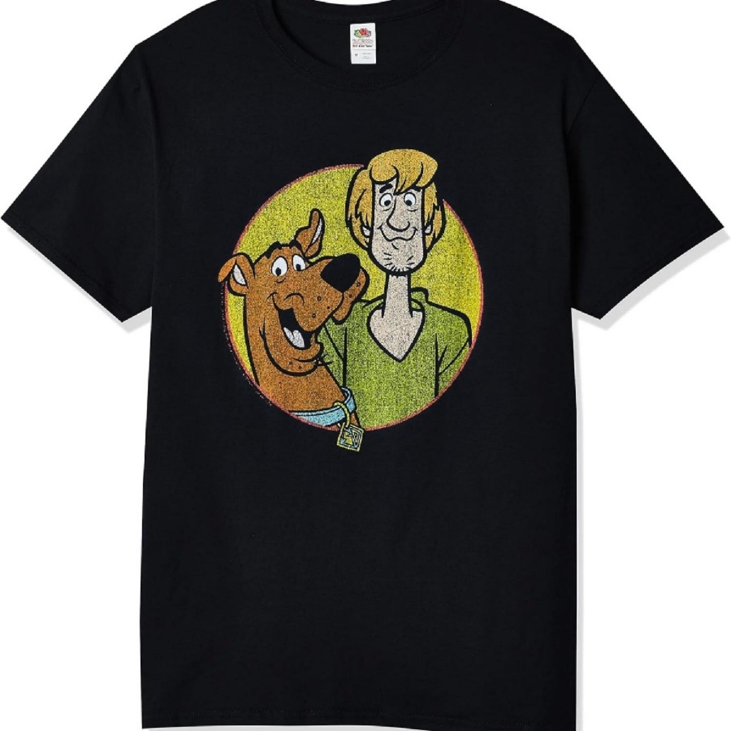 Мужская футболка с коротким рукавом Scooby-Doo Shag n Scoob, Черная, Размер L XXXXXL разноцветный