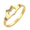 Kinitial Stainless Steel Scissors Egypt Eye of Ra Ghost Bee Gun Finger Knuckle Ring Women Wedding Party Jewelry Birthday Gift