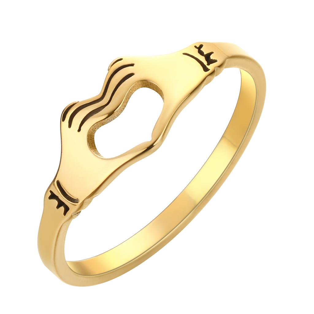 Kinitial Stainless Steel Scissors Egypt Eye of Ra Ghost Bee Gun Finger Knuckle Ring Women Wedding Party Jewelry Birthday Gift