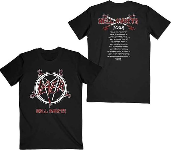 Slayer Hell Awaits Tour 1985 Two Sides Unisex T-Shirt Unisex T-Shirt XXL