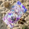 Singer N-Nekomata O-Okayu Vtuber Towel Soft Lightweight Anti-Sand Large Beach Towel Quick-Drying Bath Sports Family