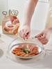1pc Transparent Microwave Splash-Proof Pot Lid With A Handle And A Bowl And Plate Service Lid. Must-Have For Home Kitchens