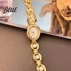 Fashion Chain Strap Watch Ladies Oval Dial Elegant Nacre Surface