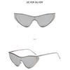 Women's sunglasses, men's and women's fashion metal one-piece cat's eye sunglasses