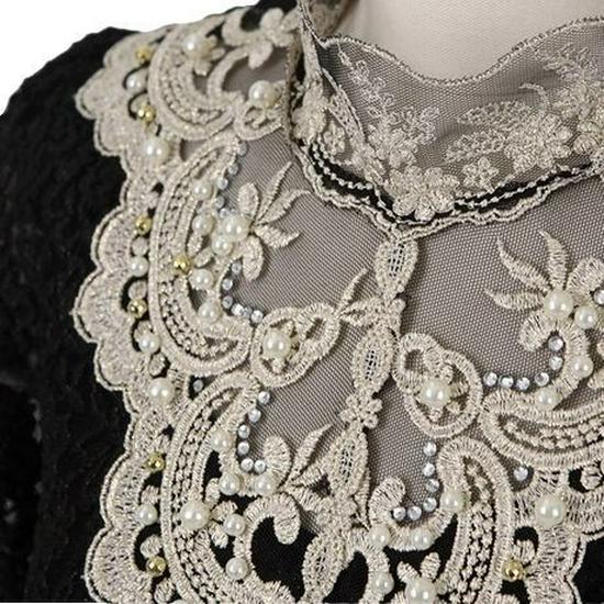New Plus Size Korean Slim Fit Lace Shirt for Women