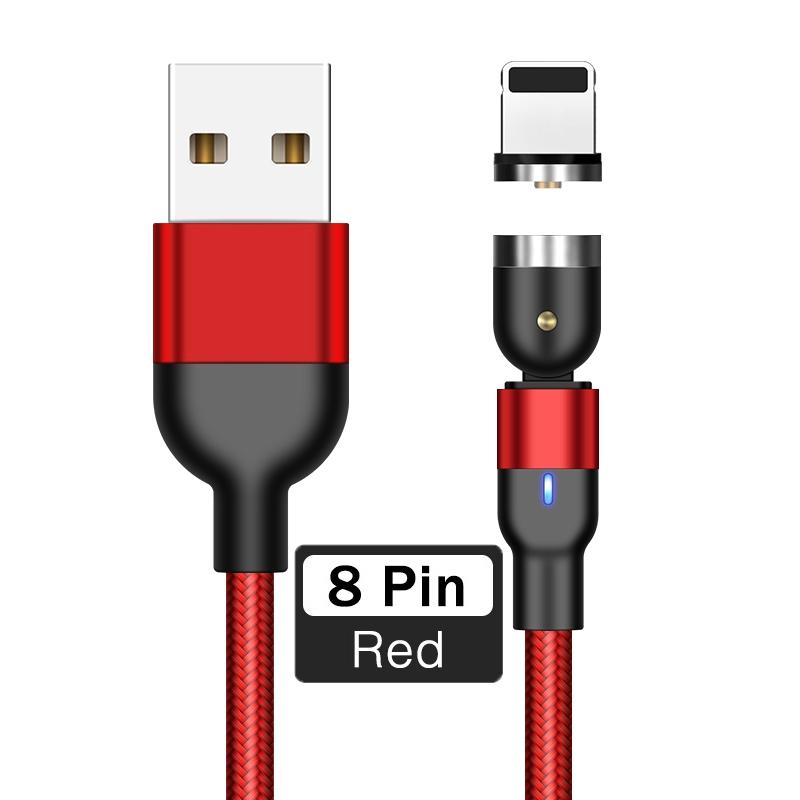 ROCK Magnetic USB Cable For iPhone Charger 540 Degree Rotate USB Type C Cable For Xiaomi Samsung Magnet Charge Micro USB Cable