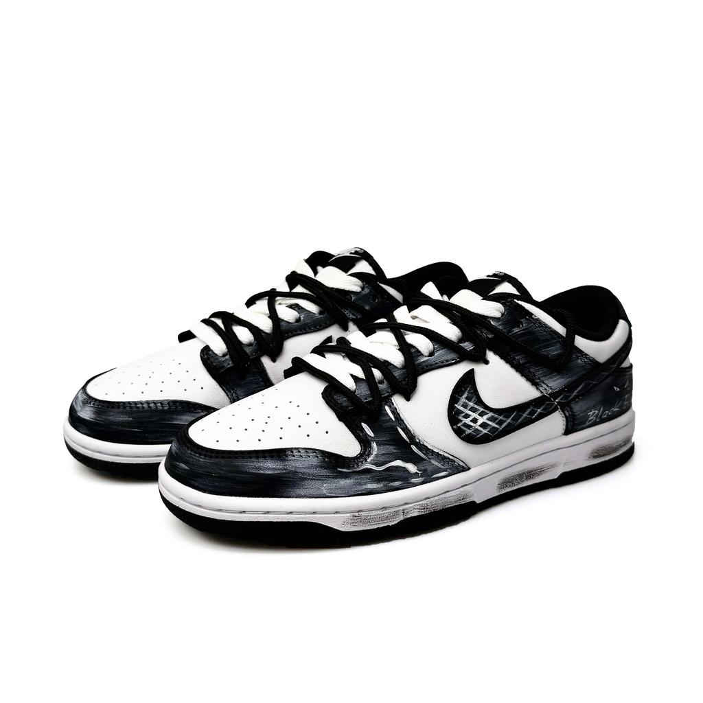 Nike Dunk Shopping Bag, Black Mamba Abrasion Resistant Low Top Skateboard Shoes Unisex Black White DD1503-101(Team1031-SBOX)