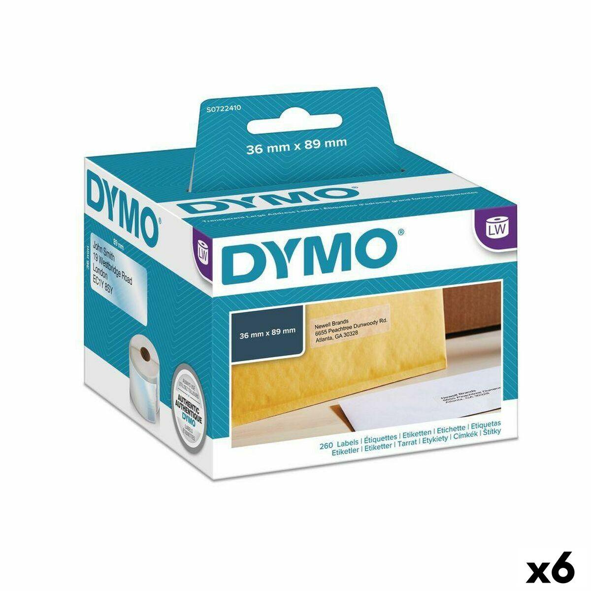 

Рулон этикеток Dymo 89 x 36 мм LabelWriter™ Прозрачный (6 единиц) TU прозрачный