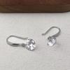 Korean-Style S925 Sterling Silver Earrings with Cubic Zirconia and Raw Stone - Simple, Fashionable, Personalized Design