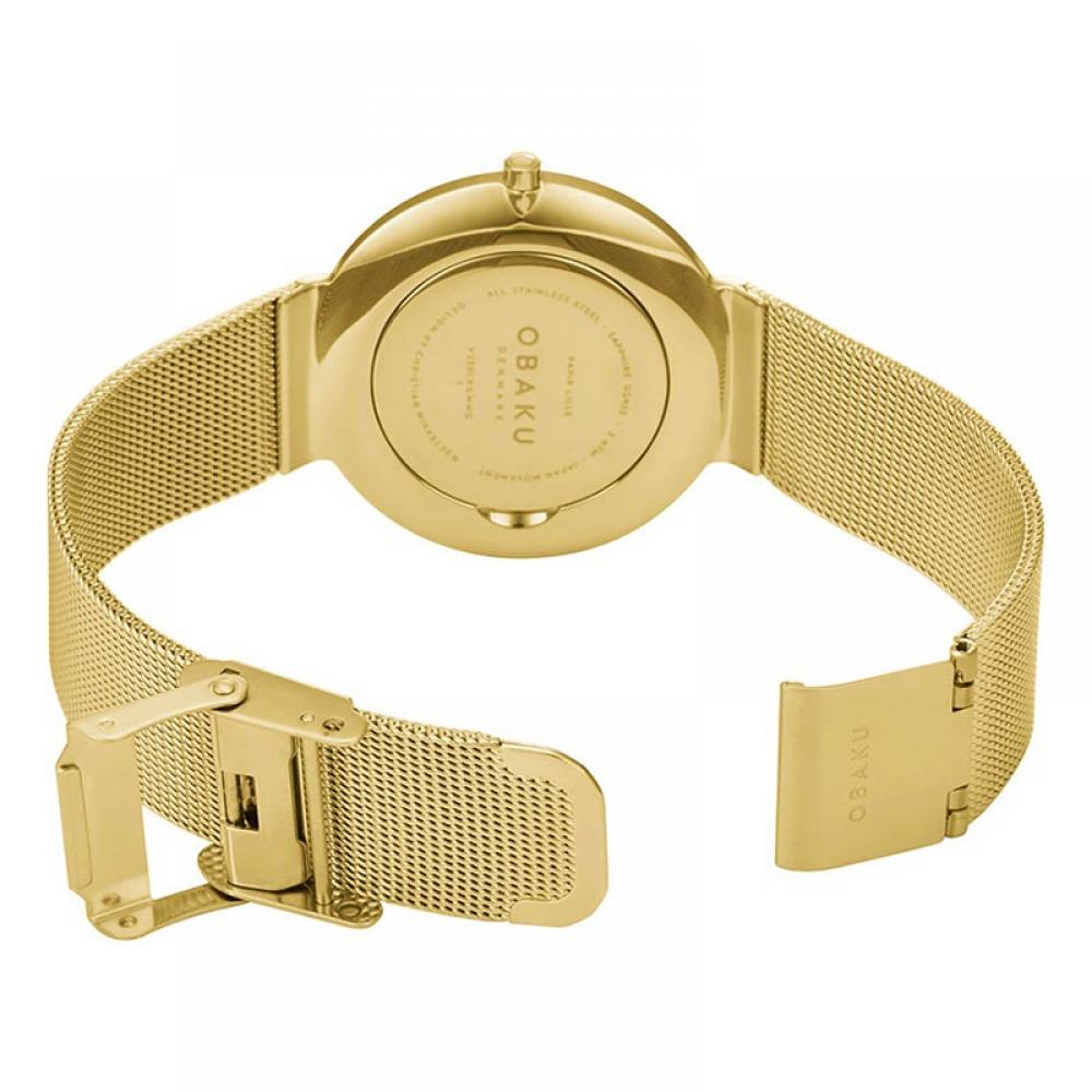  Offiziell importierte Original Obaku V230lxgwmg Papyre Reel Damen-Metalluhr