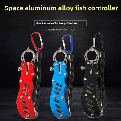 Aluminum Alloy Multi-Function Fishing Controller Fish Jaw Clamp Large Game Fish Drop Rope Loss Hand Fishing Tool Box