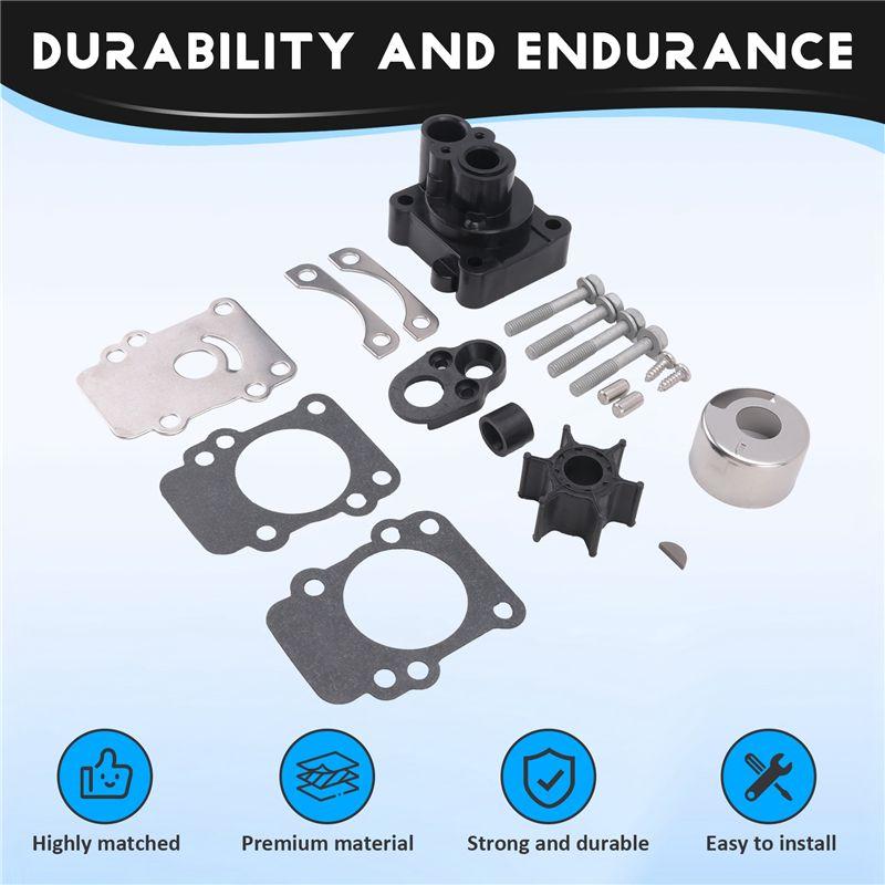 Y90A-Boat Motor 682-W0078-00 682-W0078-01 682-W0078-A1 18-3148 Water Pump Repair Kit With Housing For 9.9HP 15HP